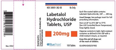Labetalol HCl Tablets Usp  200 mg 100 Tablets Label Rev 07 22